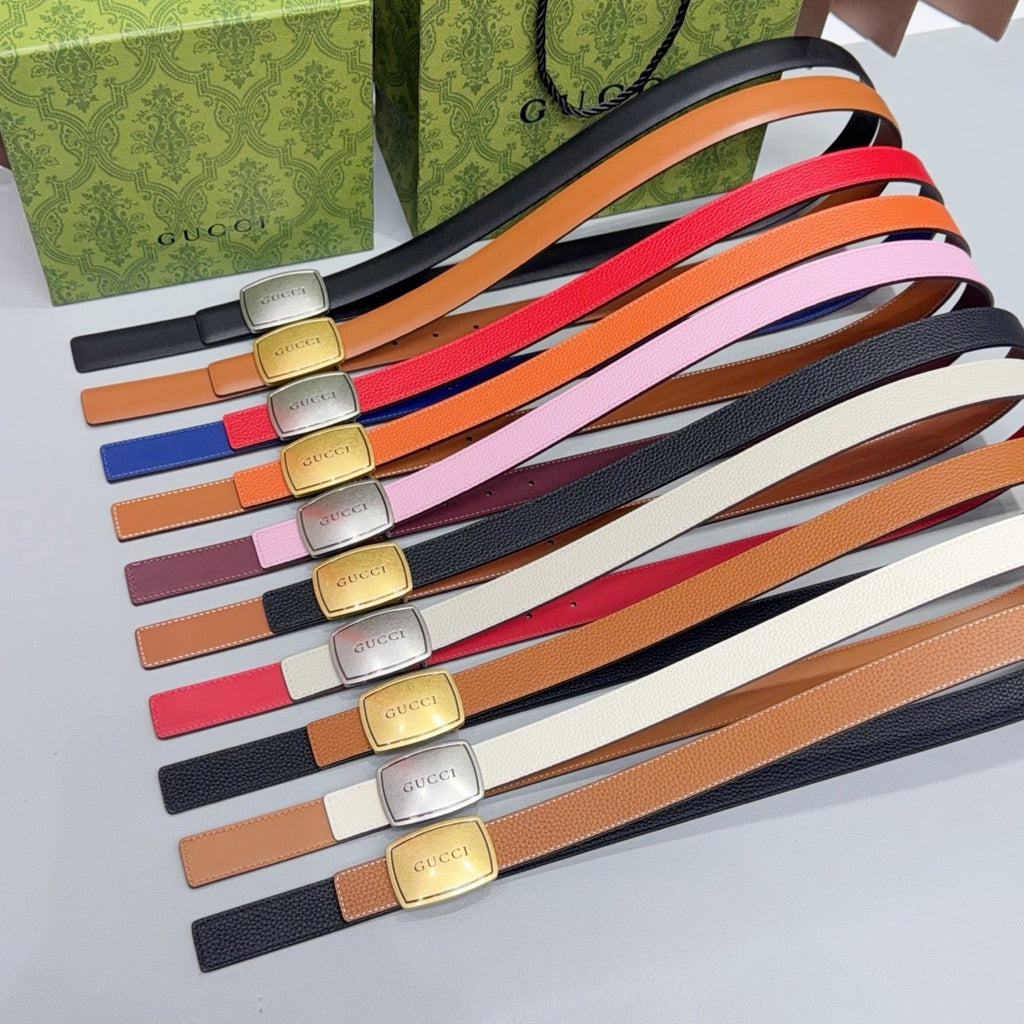 GG Reversible 2.5cm Belt Leather 213035