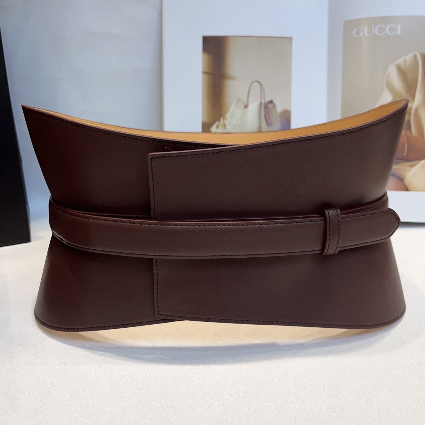 Alaia 26s Belt Coffee Sheepskin 203473